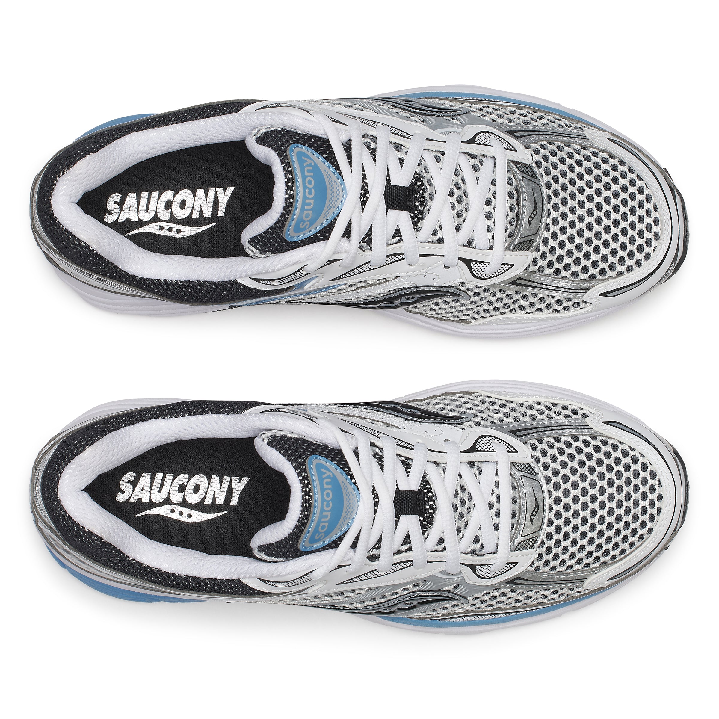 Mens Saucony Progrid Omni 9 Blissful/White Trainers — view 6