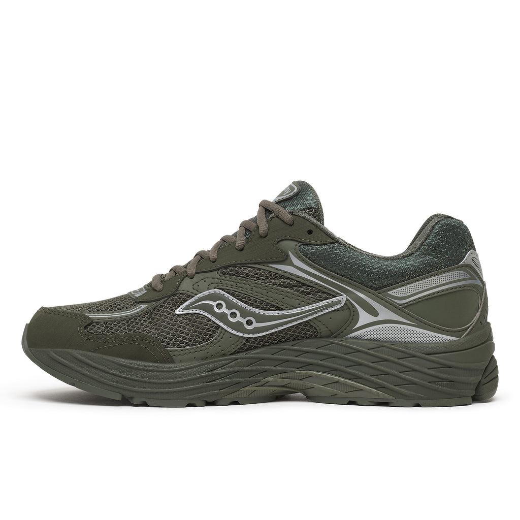 Mens Saucony Progrid Omni 9 GTX Fatigue/Silver Trainers — view 3