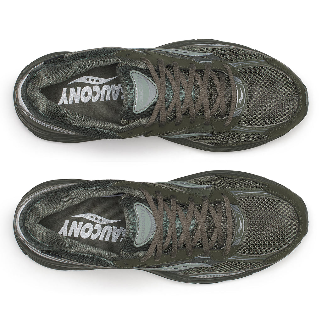 Mens Saucony Progrid Omni 9 GTX Fatigue/Silver Trainers — view 6