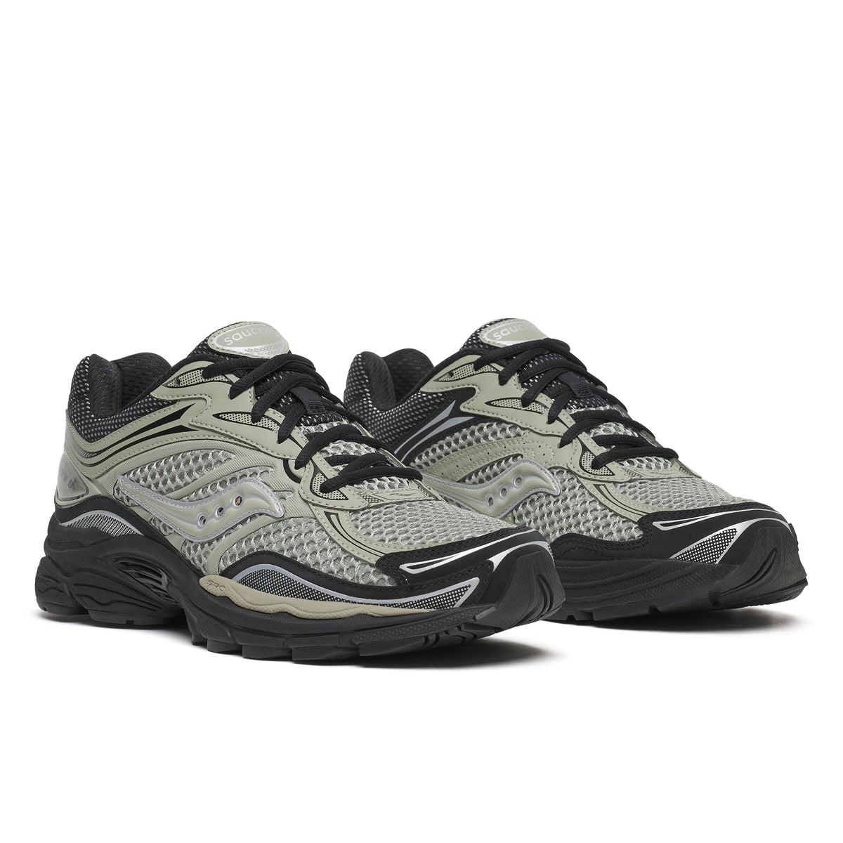 Mens Saucony Progrid Omni 9 Sage/Black Trainers — view 2