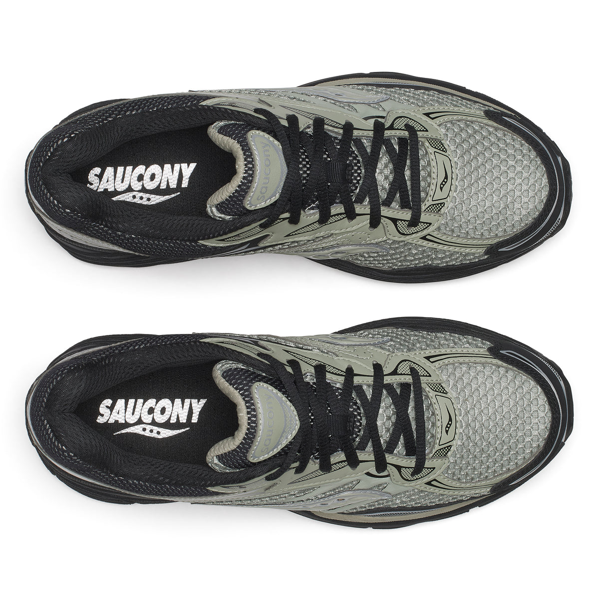 Mens Saucony Progrid Omni 9 Sage/Black Trainers — view 6