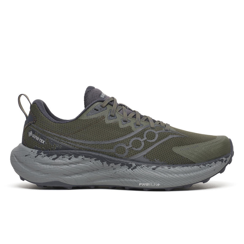 Mens Saucony Ride Tr3 Gtx Fatigue/Ebony Trainers