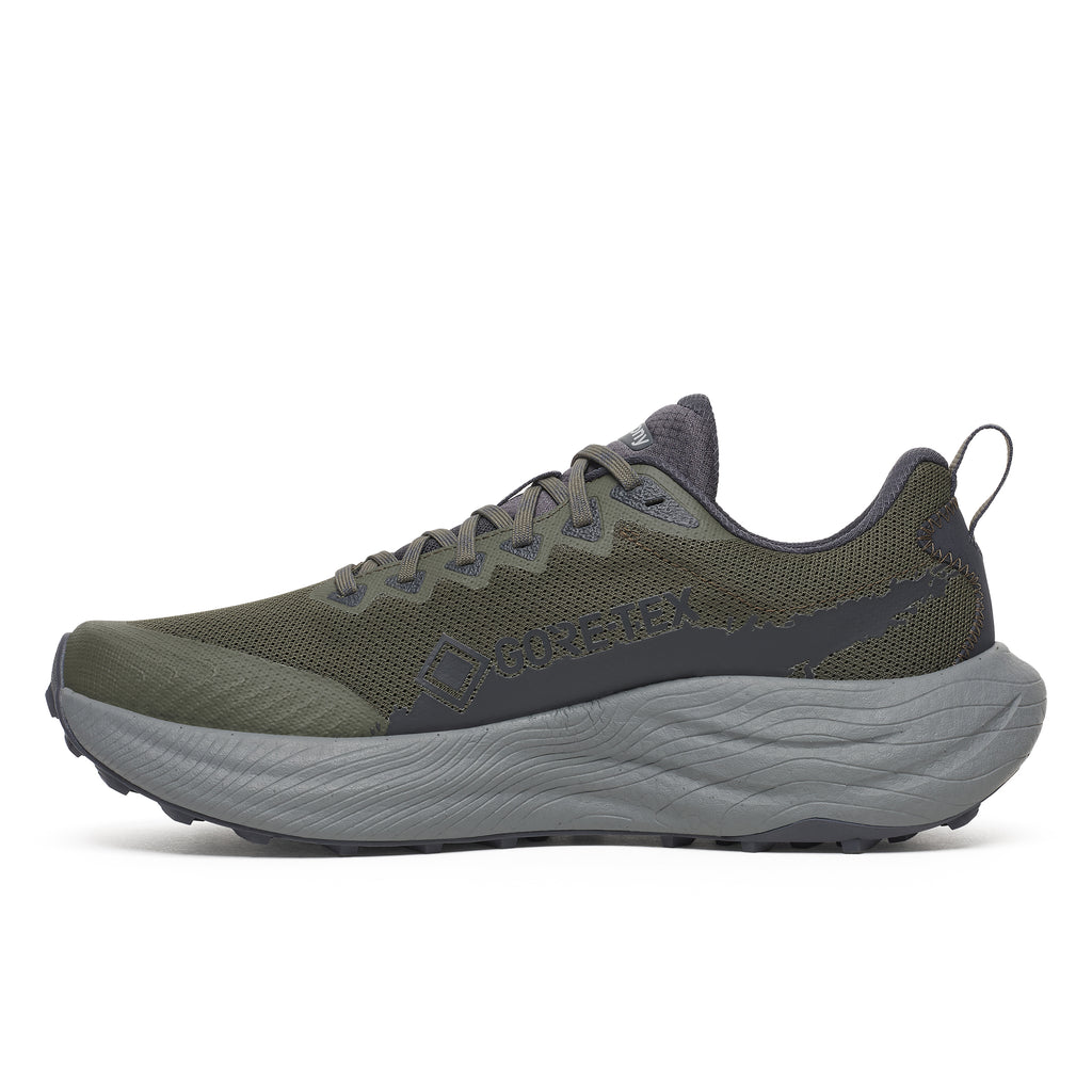 Mens Saucony Ride Tr3 Gtx Fatigue/Ebony Trainers — view 4