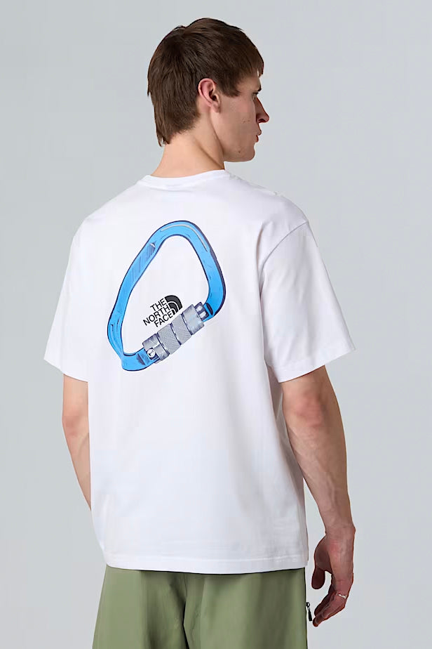 Mens The North Face Explore Carabiner Rel White T Shirt — view 2