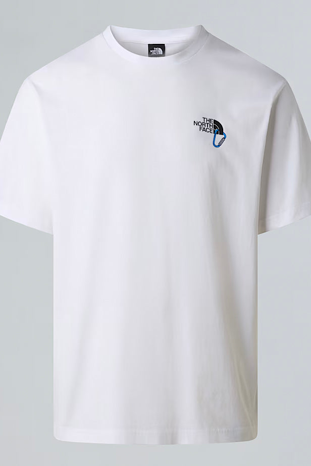 Mens The North Face Explore Carabiner Rel White T Shirt — view 3