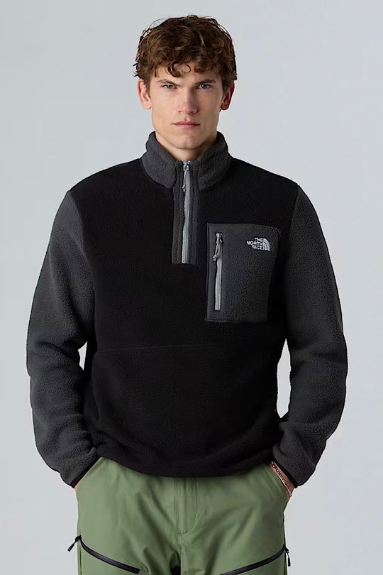 Mens The North Face Yumiori 1/4 Zip Grey Sweatshirt