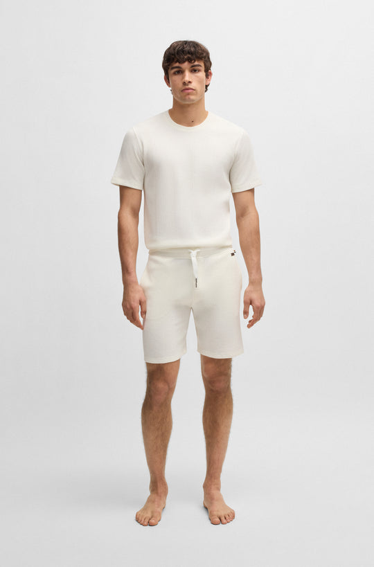 Mens BOSS Black Structure T-Shirt And Short Set in Natural
