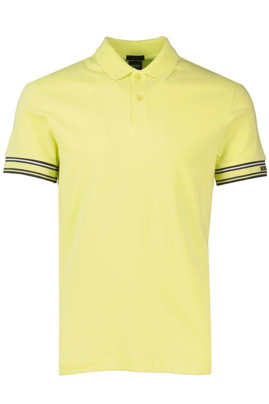 Mens BOSS Green Polo Zone Light Pastel Green Polo Shirt