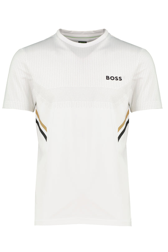 Mens BOSS Green Tee Tec TOC White T Shirt