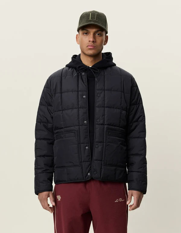 Mens Les Deux Quilted Jacket Black Jackets