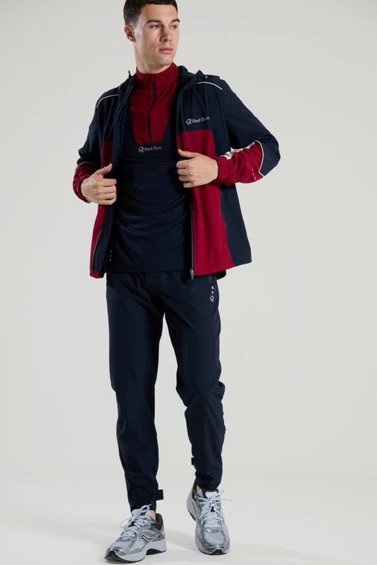 Mens Red Run CRIMSON WAVE Burgundy Technical Track Jacket