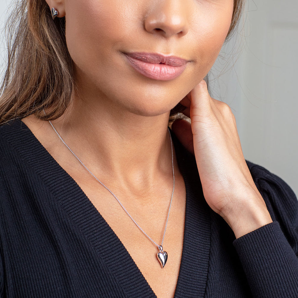 The Kit Heath Desire Cherish Heart Necklace, a silver necklace from Kit Heath, available at OD’s Jewellers in St Helens