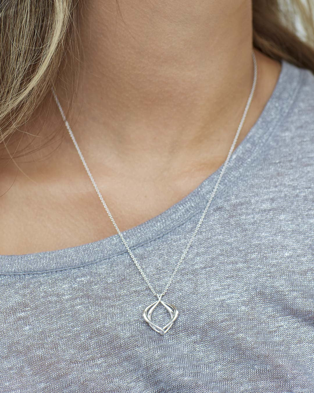 Model wears Alicia Petite Necklace
