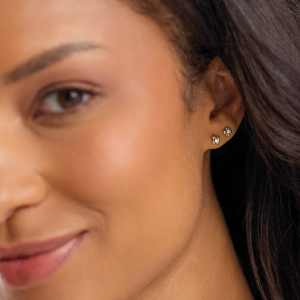 Kit Heath Blossom Flyte Honey Flower Glitz Mini Stud Earrings — view 2