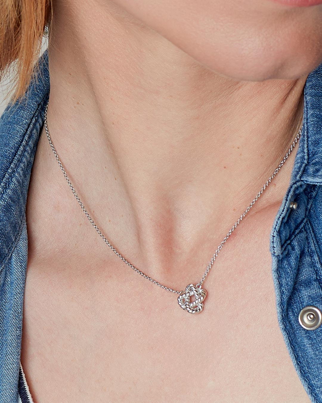 Model wears Marina Rope Knot Necklace