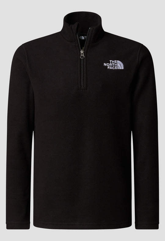 Boy's The North Face Black Glacier 1/4 Zip Pullover