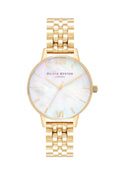 The Olivia Burton Ladies Mother of Pearl Bracelet Watch, a gold plated watch from Olivia Burton, at OD’s Jewellers in St Helens.