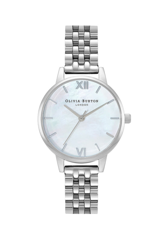 Olivia Burton Ladies Midi Mother of Pearl Bracelet Watch Stainless Steel