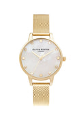 The Olivia Burton Ladies Classics White & Gold Mesh Watch, a white & gold mesh watch by Olivia Burton, at OD’s Jewellers in St Helens