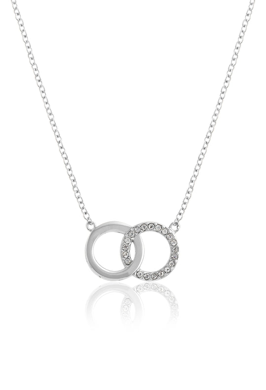 Olivia Burton Ladies Bejewelled Interlink Necklace Stainless Steel *