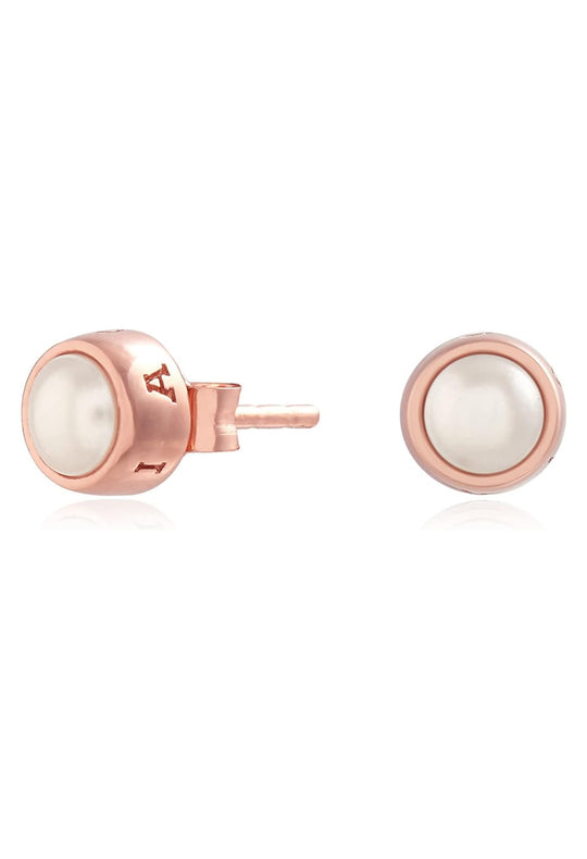 Olivia Burton Rose Gold Plated Classic Pearl Stud Earrings OBJCOE219