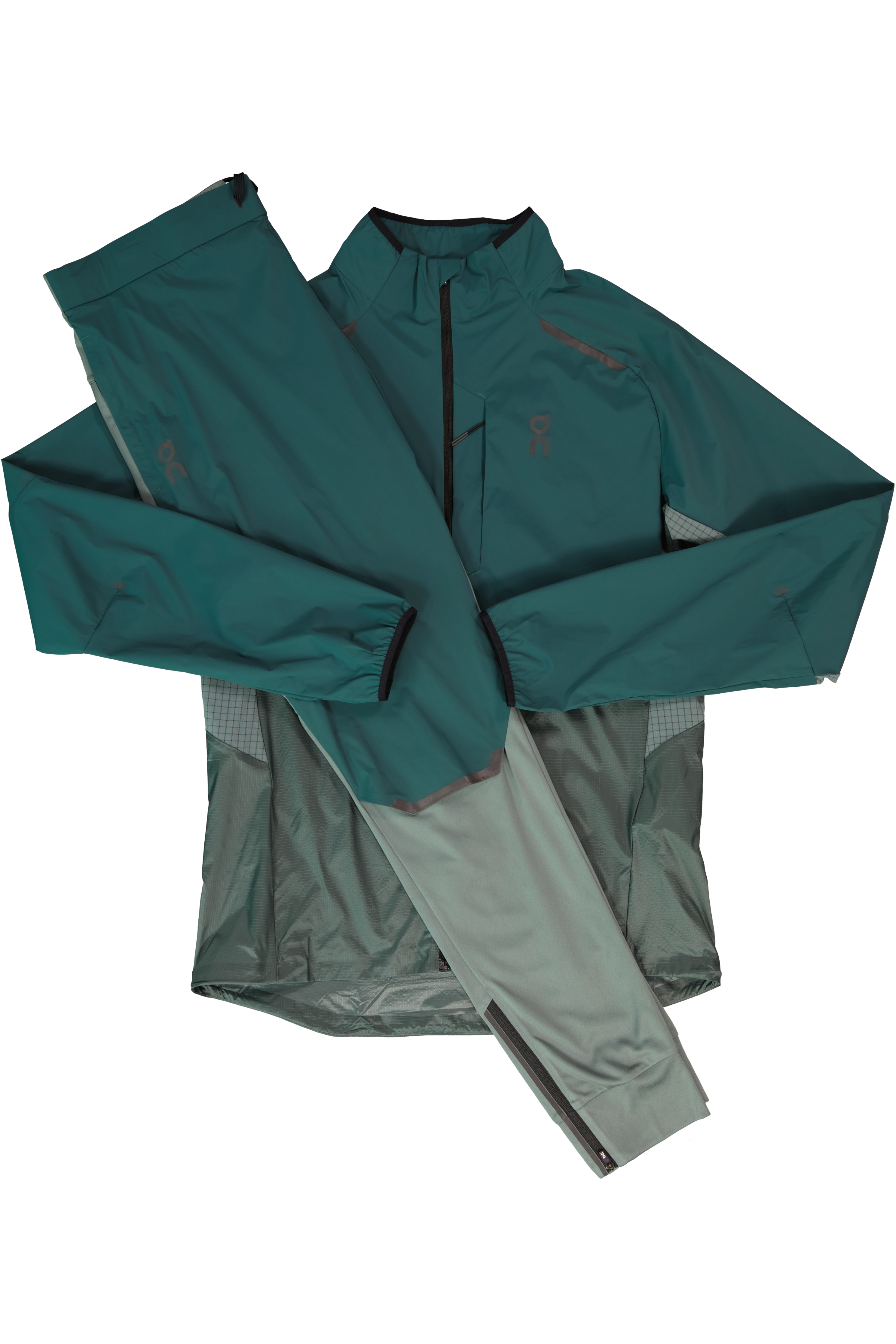 Men's On Running Spirulina Olive Weather Jacket & Weather Pant Tracksuit Set