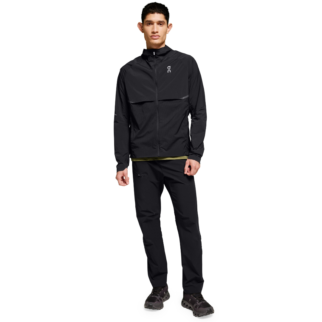 On core jacket pants セット Men's On Running Black Core Jacket And Pant Tracksuit Set