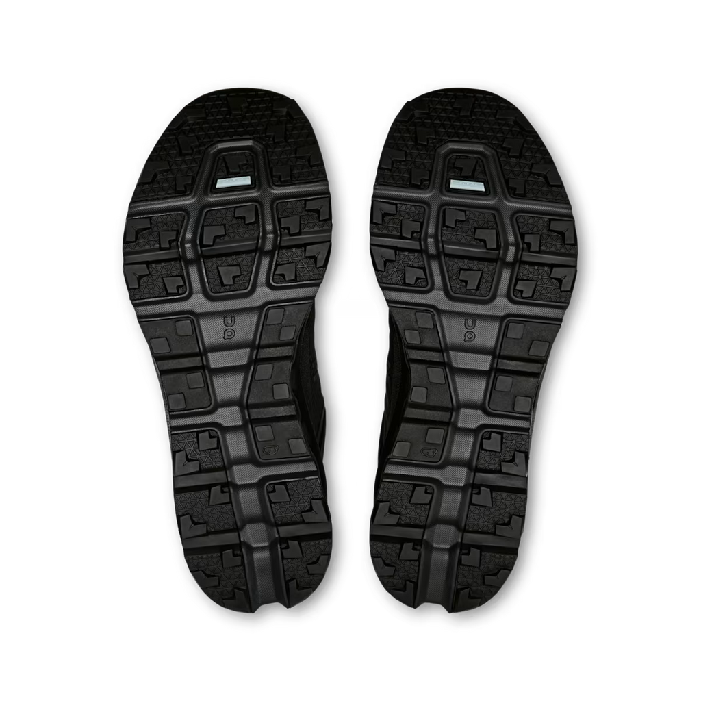 Black rubber sole of a shoe on a transparent background