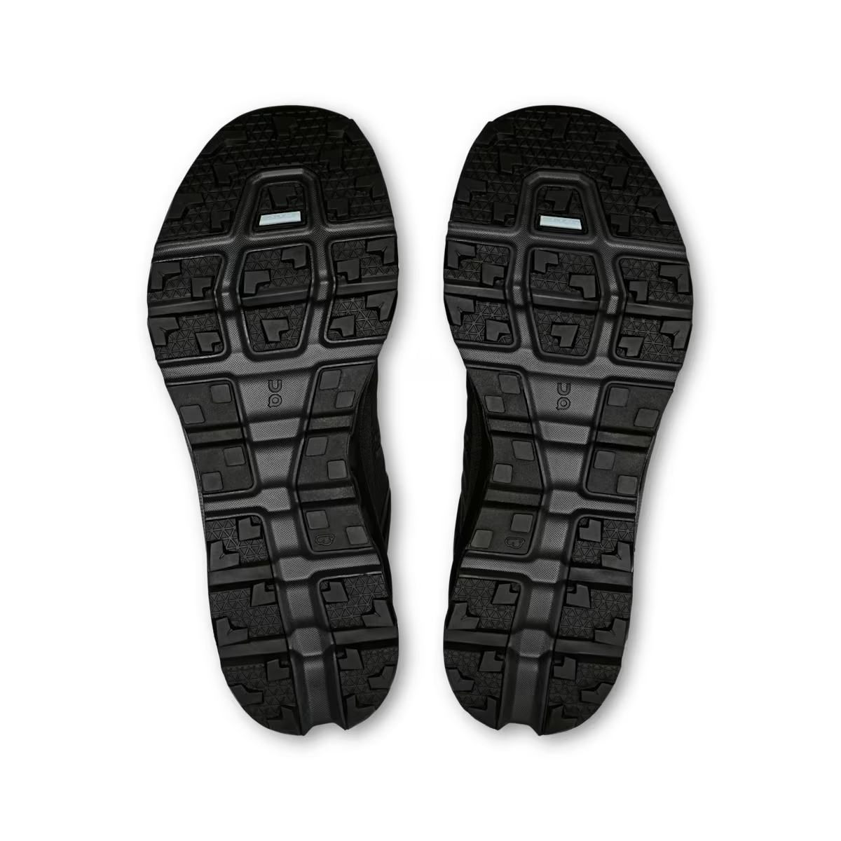 Black rubber sole of a shoe on a transparent background
