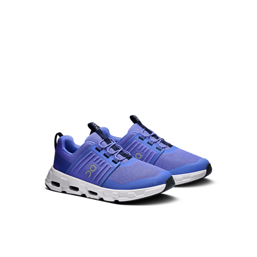 on running kids trainer in blue on a white background