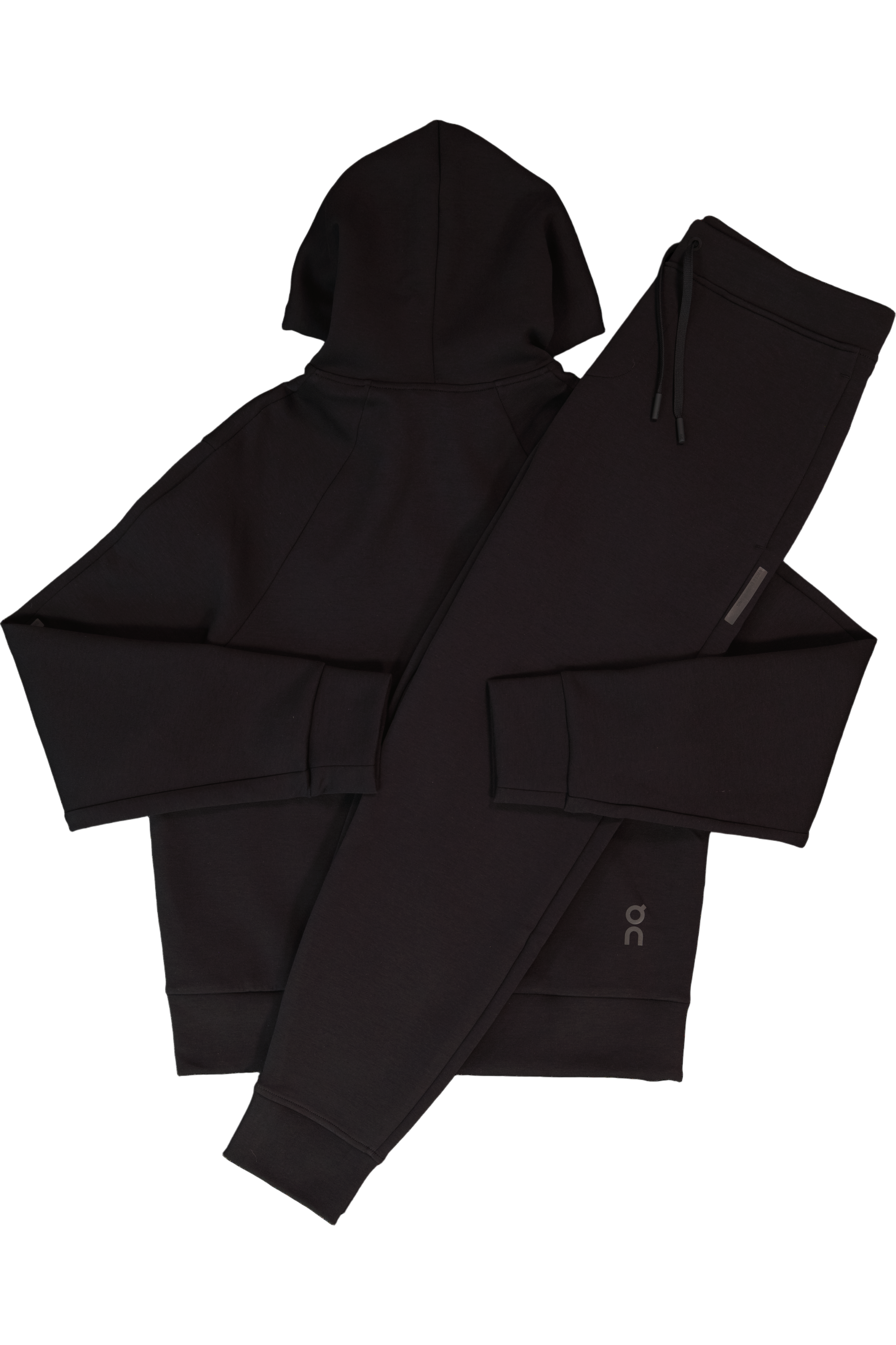 Men's On Running Black Focus Tech Zipped Hoodie & Focus Tech Pant Tracksuit Set — view 2