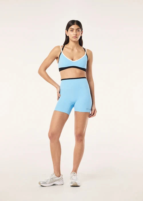 Women's P.E Nation Paramount Sports Bra In Alaskan Blue & Black — view 4