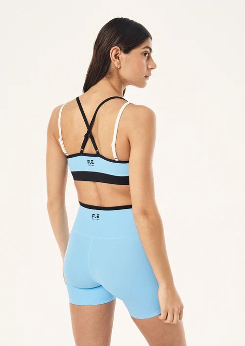Women's P.E Nation Paramount Sports Bra In Alaskan Blue & Black — view 3
