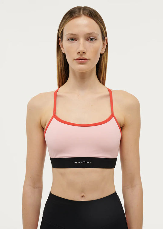 Women's P.E Nation Pink Signature Sports Bra