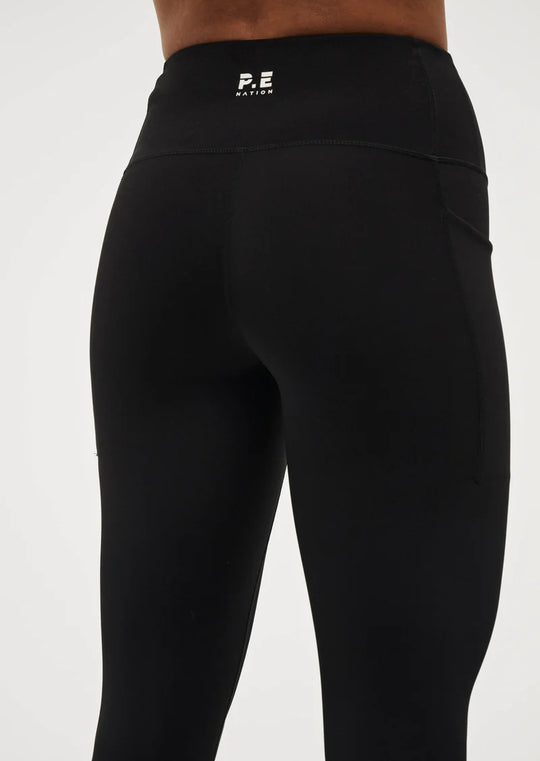 Women's P.E Nation Black Recalibrate 7/8 Leggings