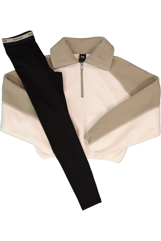 Women's P.E Nation Camden Biscuit Sweater & Avant Black Legging Set