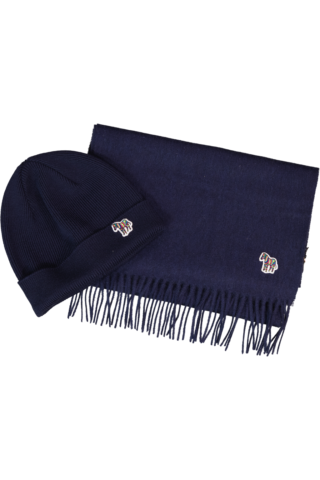 Men's Paul Smith Navy Zebra Beanie Hat And Navy Zebra Scarf Set - image 2