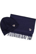 Men's Paul Smith Navy Zebra Beanie Hat And Navy Zebra Scarf Set - image 2