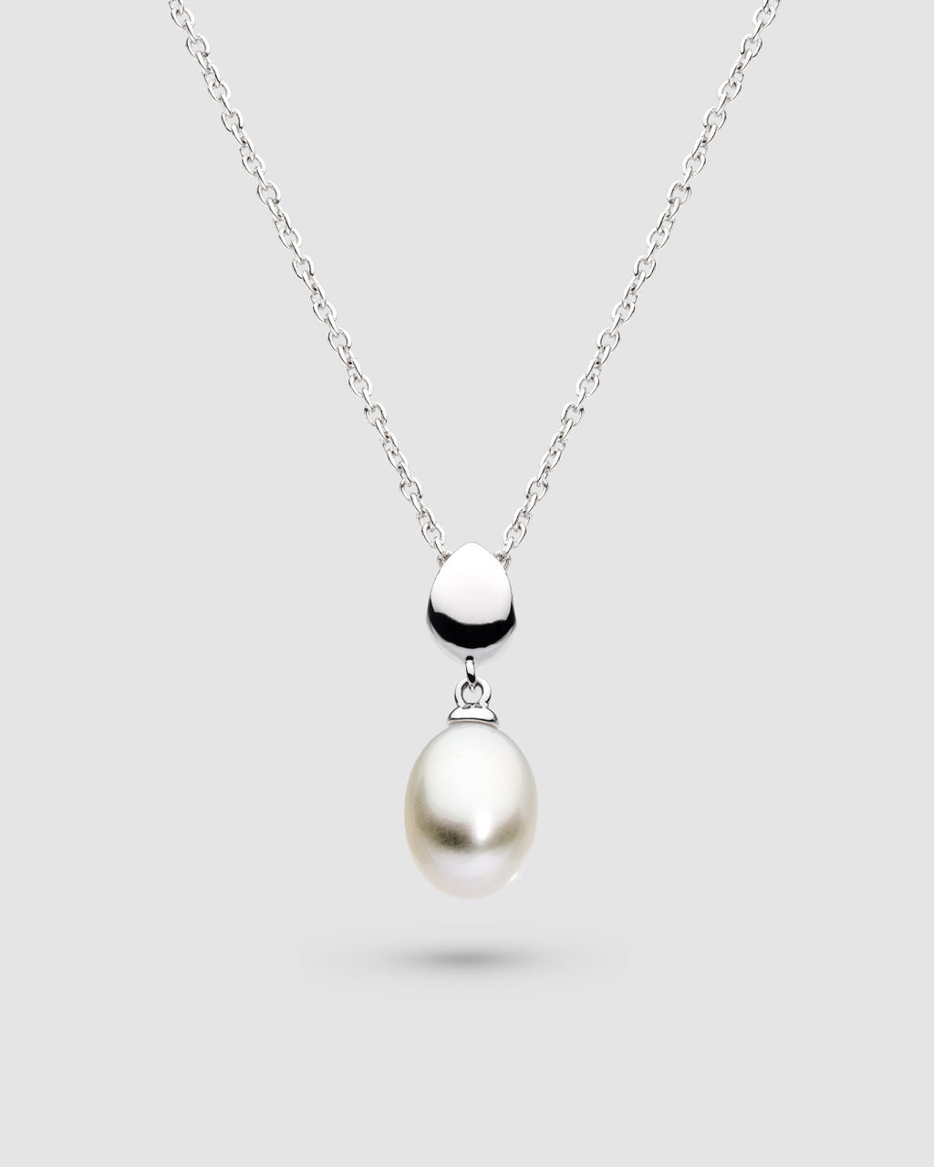 Pebble Pearl Necklace in sterling silver