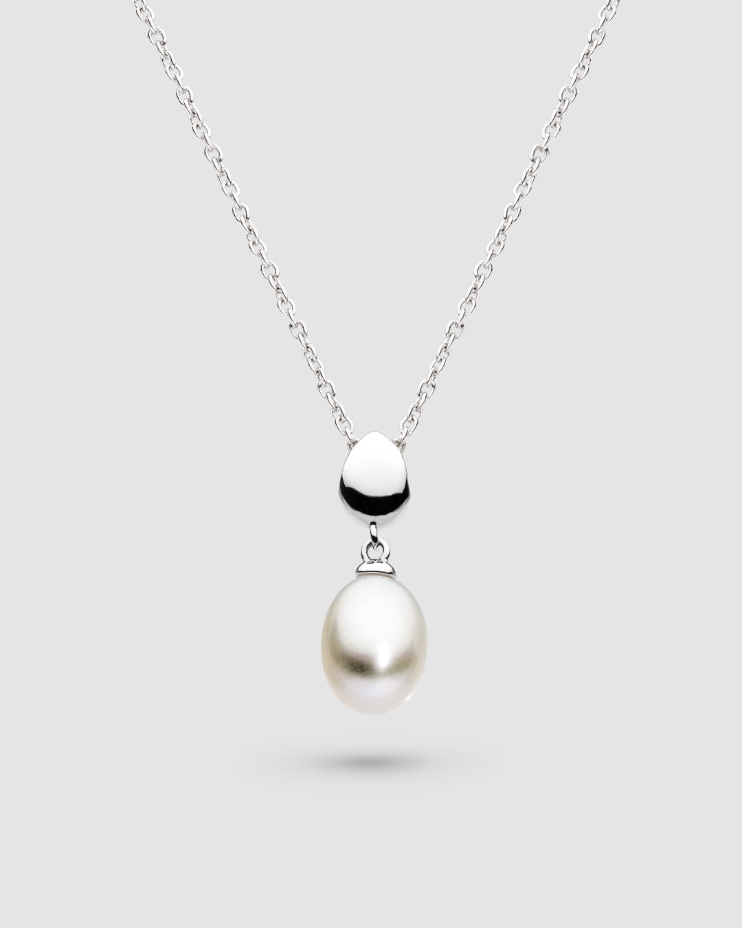 Pebble Pearl Necklace in sterling silver