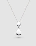 Pebbles Twin Droplet Necklace in sterling silver