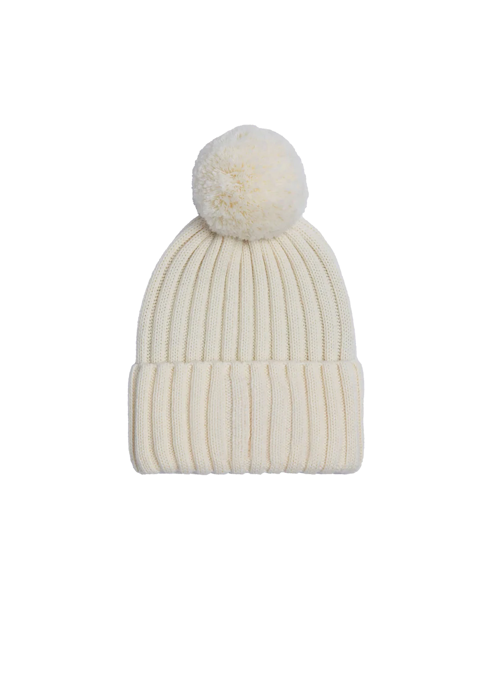 Women's Sandbanks Ecru Pom Pom Beanie Hat — view 2