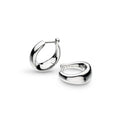 The Kit Heath Bevel Cirque hinged huggie hoops, a silver sterling hoop from Kit Heath, at OD’s Jewellers in St Helens