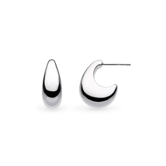 Coast Pebble Smooth Grande Semi Hoop Stud Earrings