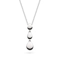 The Kit Heath Coast Pebble Smooth-Triple Linking Pebble Necklace, a silver necklace from Kit Heath, available at OD’s Jewellers in St Helens