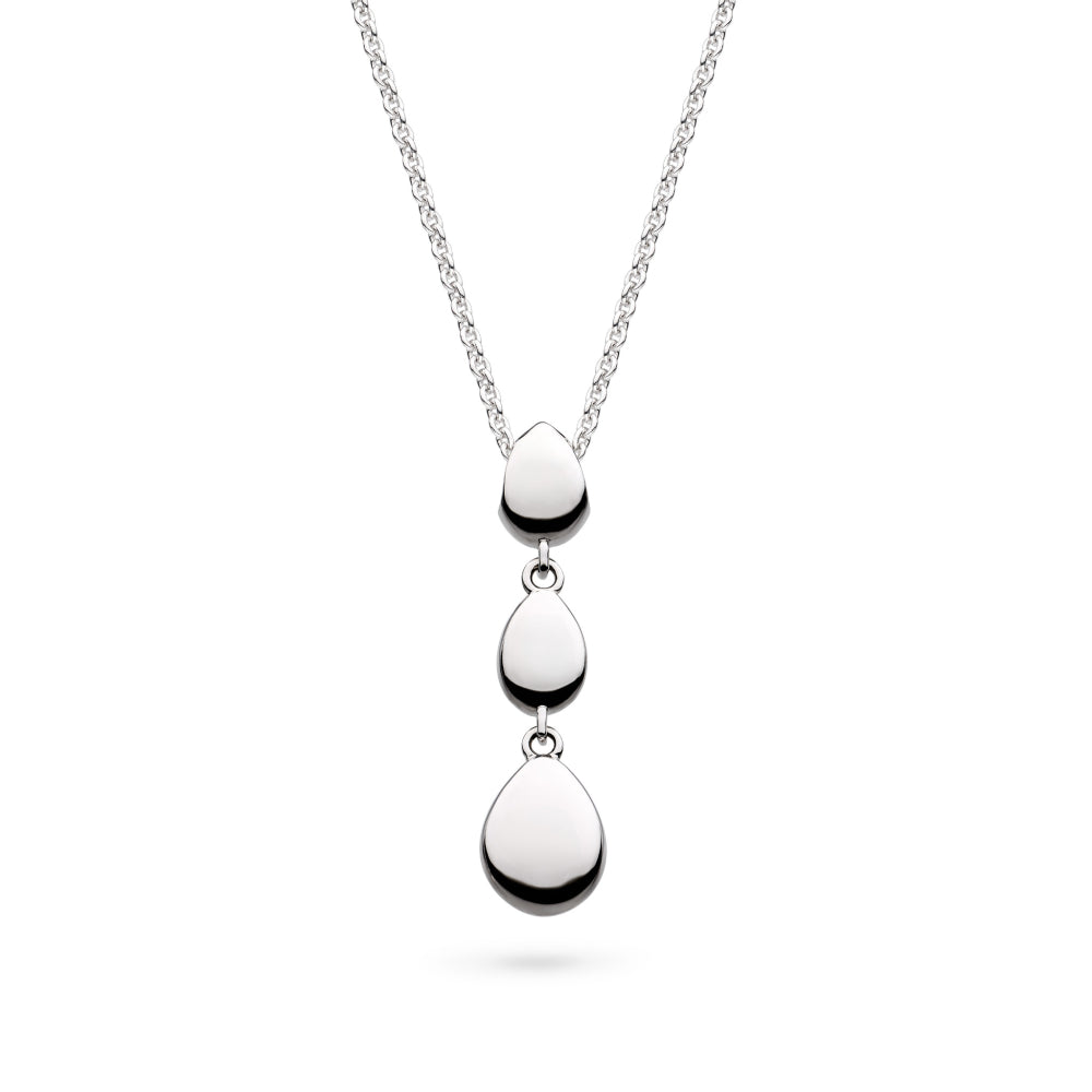The Kit Heath Coast Pebble Smooth-Triple Linking Pebble Necklace, a silver necklace from Kit Heath, available at OD’s Jewellers in St Helens