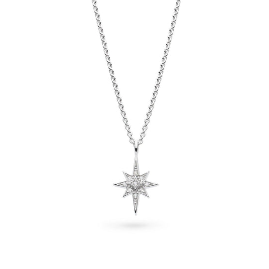 Kit Heath Silver Celeste North Star CZ Petite Necklace 90455CZ