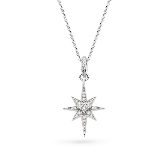Kit Heath Silver Celeste North Star CZ Midi Necklace 90456CZ