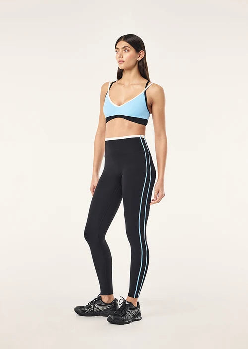 Women's P.E Nation Radar Full Length Legging In Black & Alaskan Blue