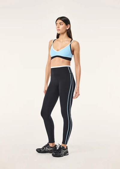 Women's P.E Nation Radar Full Length Legging In Black & Alaskan Blue